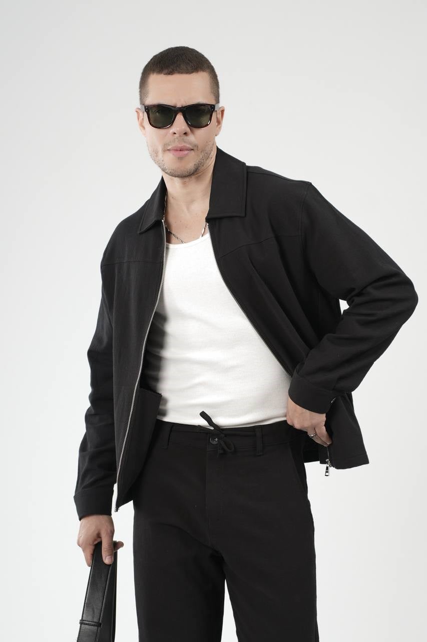 Wholesale Mens Black Shirt and Pants Set