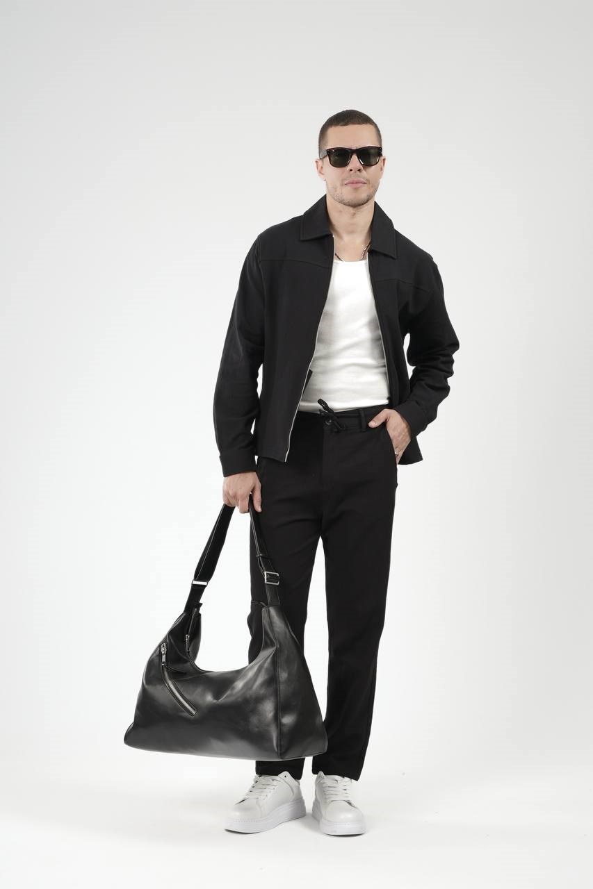 Wholesale Mens Black Shirt and Pants Set