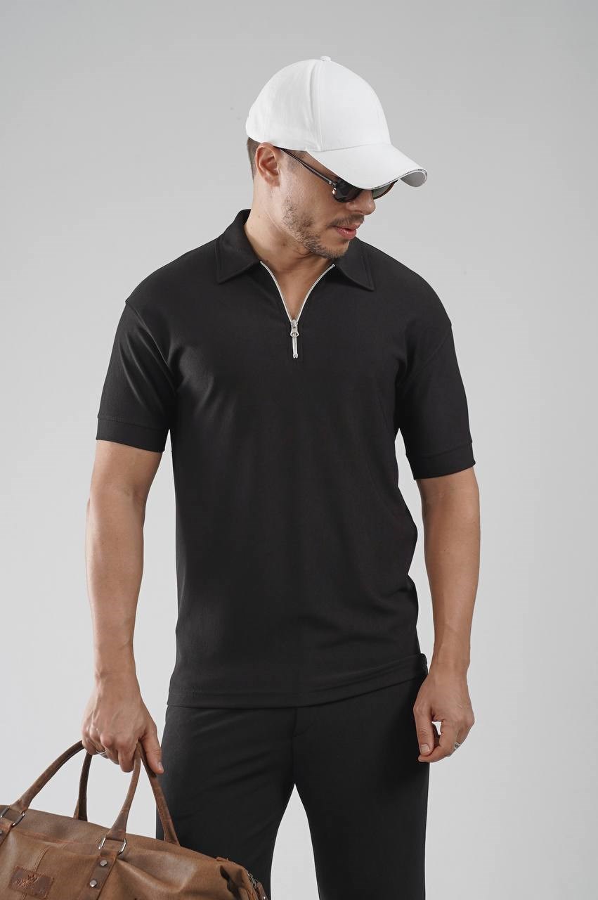 Wholesale Mens Black T-Shirt and Pants Set