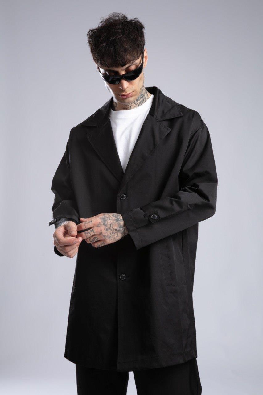 Wholesale Mens Black Trench Coat