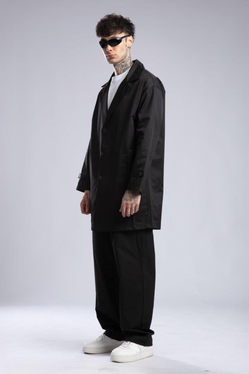 Wholesale Mens Black Trench Coat