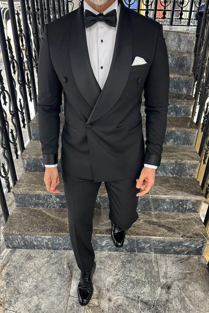 Wholesale Men's Black Two-Piece Suit 1702W26-0520