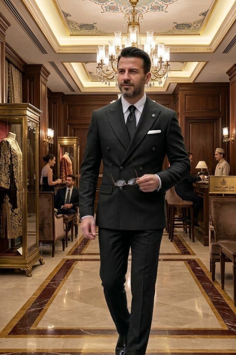Wholesale Men's Black Two-Piece Suit 1701W26-096