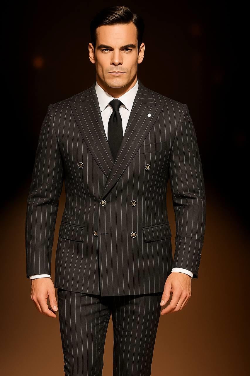 Wholesale Men's Black Two-Piece Suit 1701W26-042