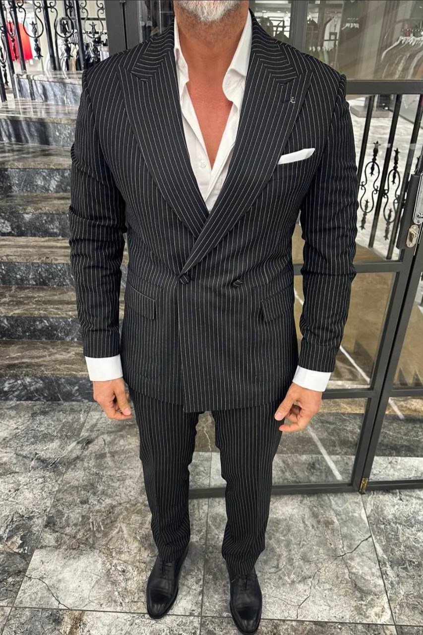 Wholesale Men's Black Two-Piece Suit 1702W26-0509