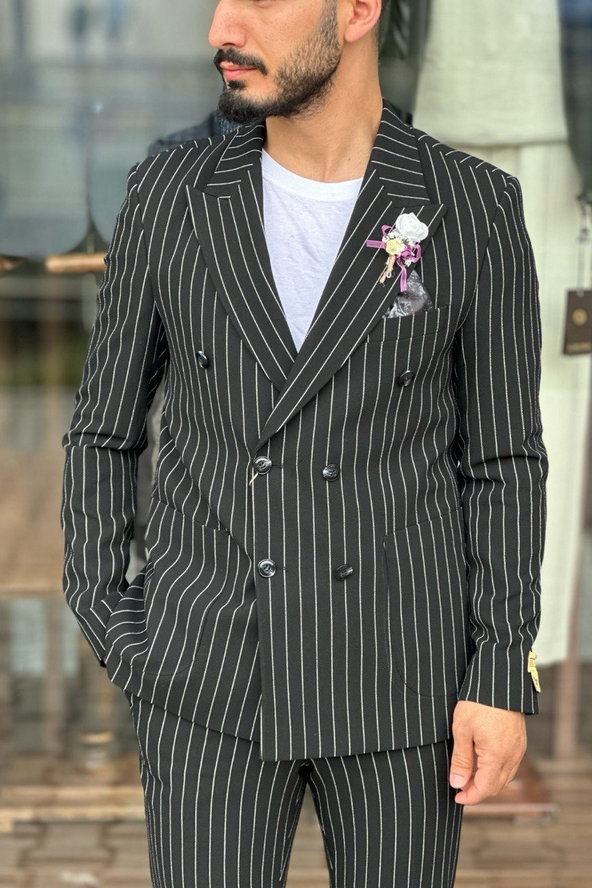 Wholesale Men's Black Two-Piece Suit 1744W26-044