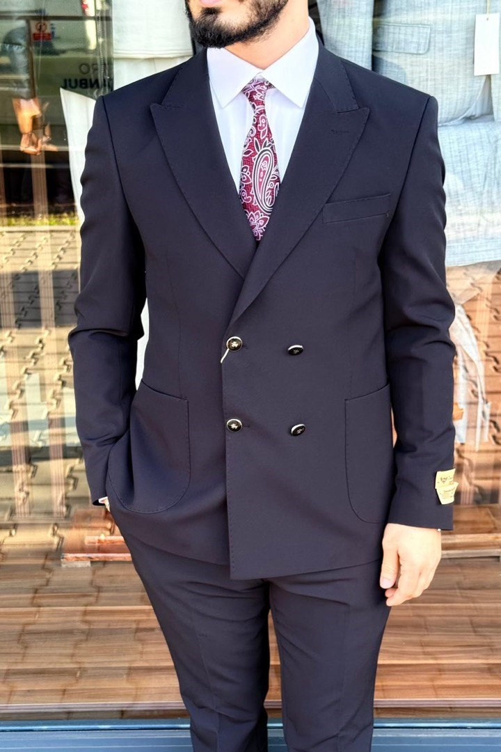 Wholesale Men's Black Two-Piece Suit 1744W26-016