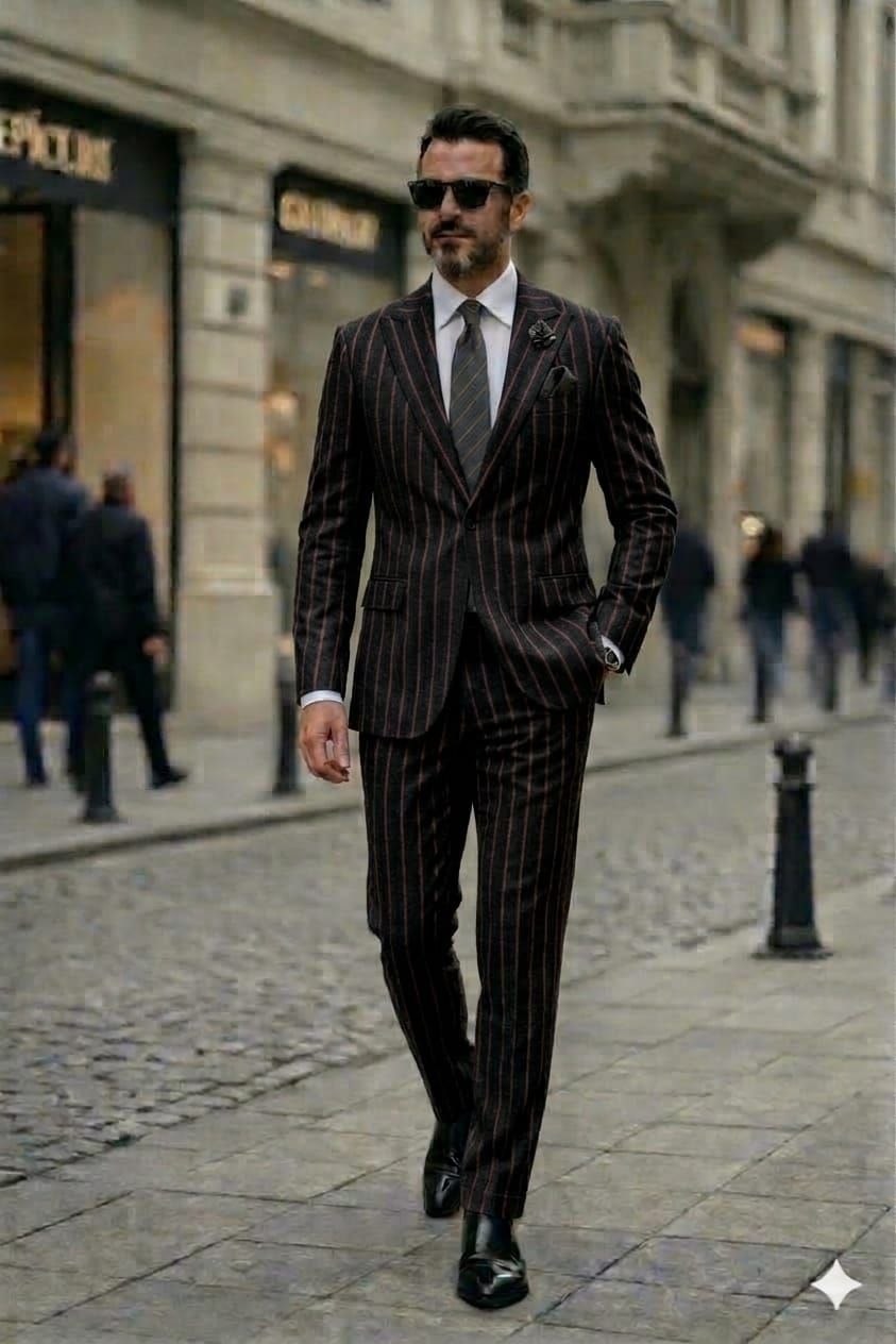 Wholesale Men's Black Two-Piece Suit 1701W26-095