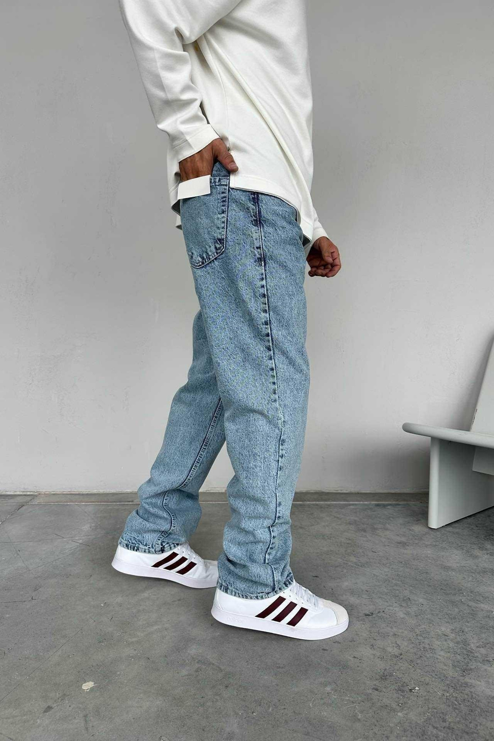 Wholesale Mens Blue Baggy Jeans