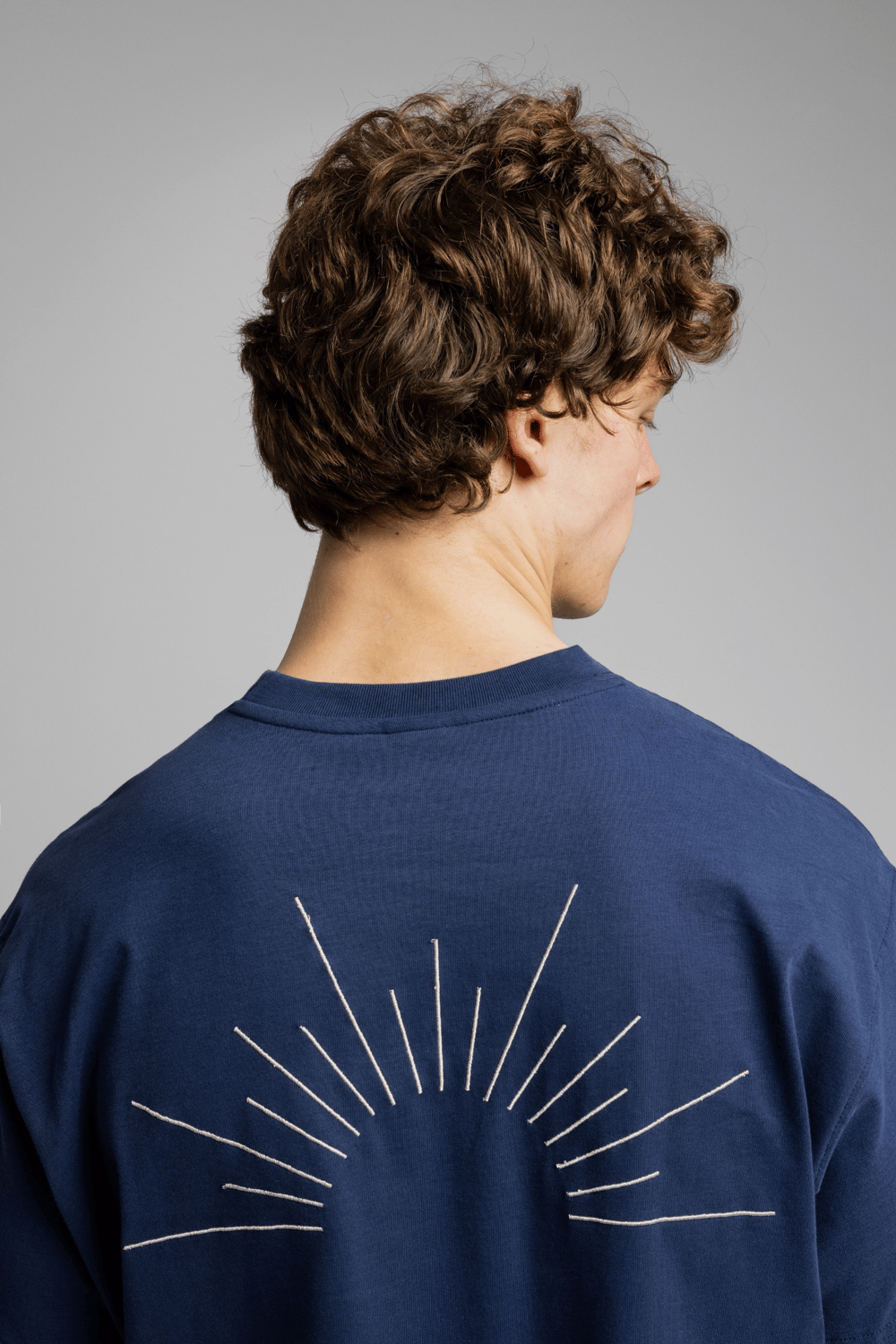 Wholesale Mens Blue Basic T-shirt
