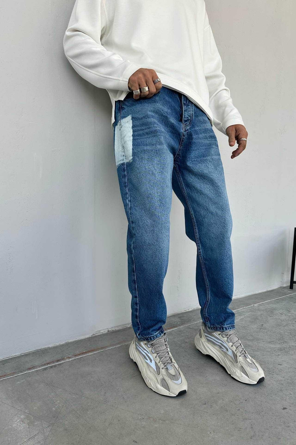 Wholesale Mens Blue Relaxed Fit Jeans