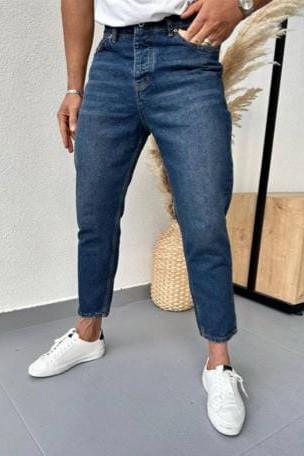 Wholesale Men's Blue Relaxed Fit Jeans 1504W26-PNT2233