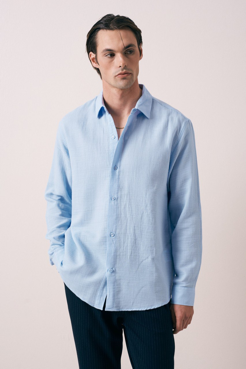 Wholesale Mens Blue Shirt