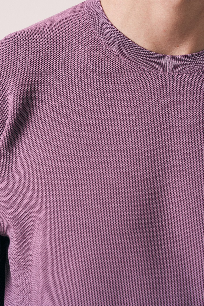 Wholesale Mens Blush Knit Crew-Neck T-Shirt