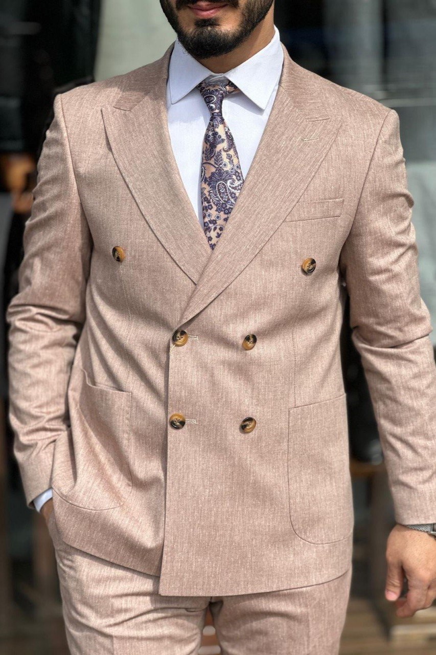 Wholesale Men's Blush Plus Size Two-Piece Suit 1744W26-038