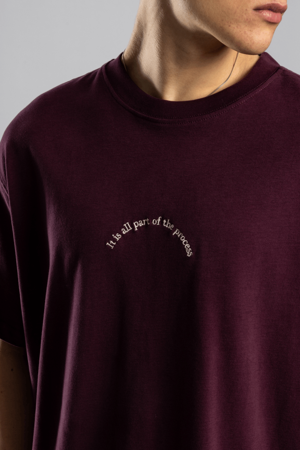 Wholesale Mens Bordeaux Basic T-shirt