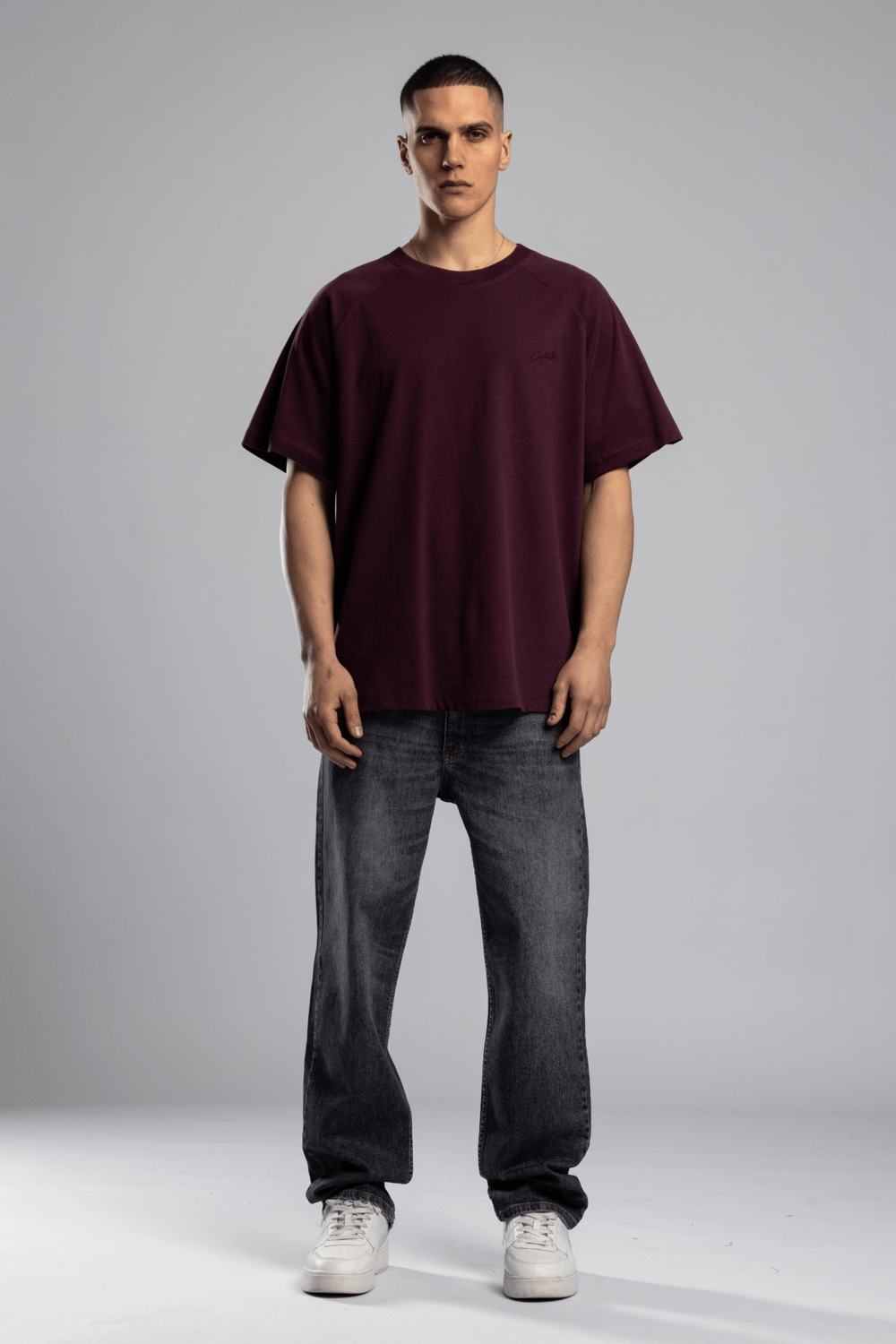 Wholesale Mens Bordeaux Basic T-shirt