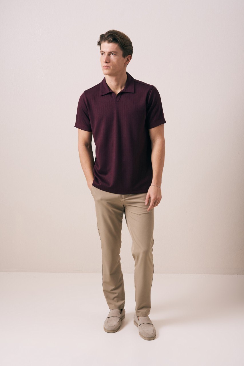 Wholesale Mens Bordeaux Polo T-Shirt