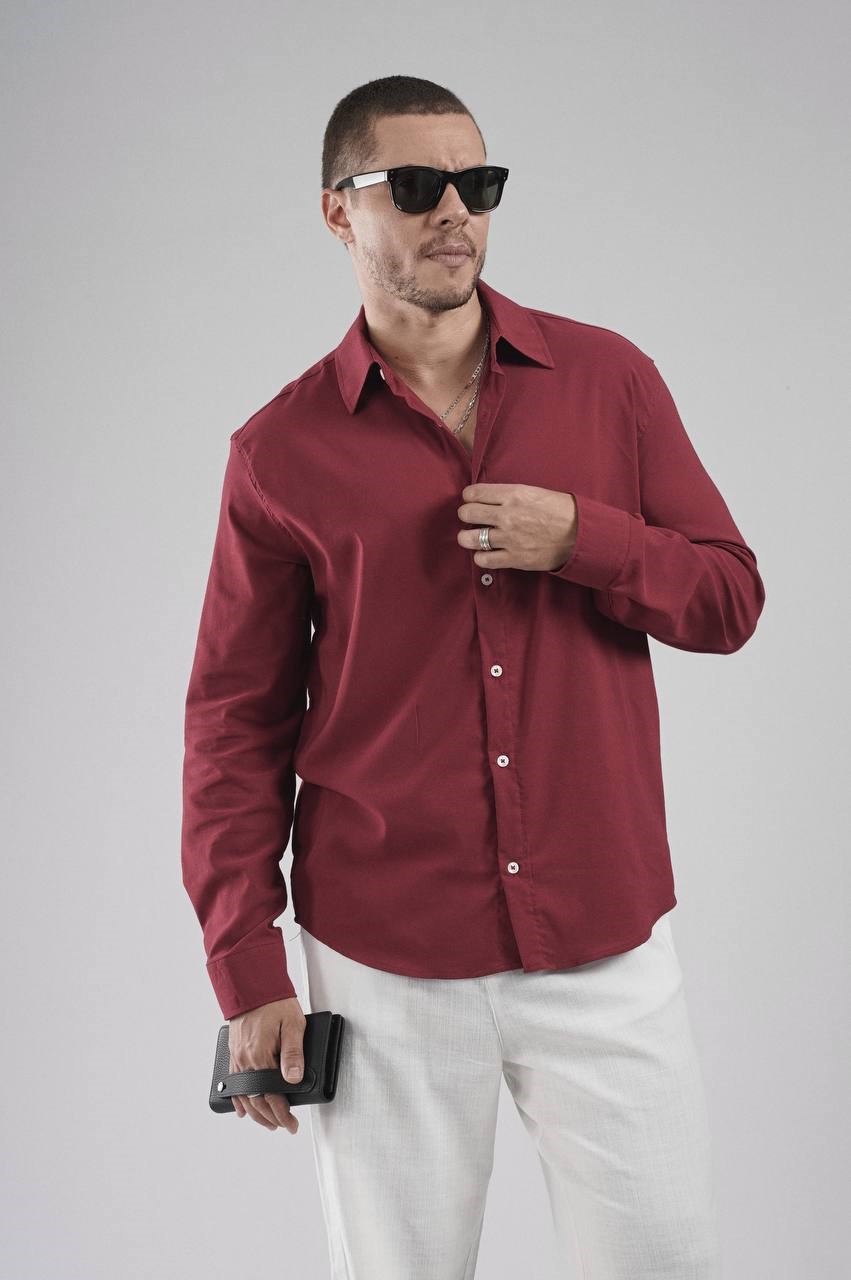 Wholesale Mens Bordeaux Shirt