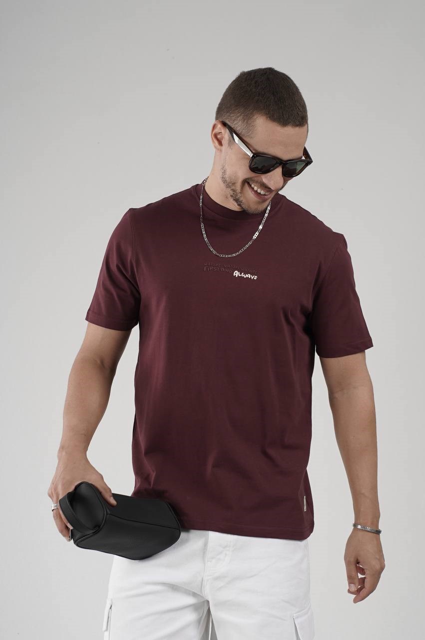 Wholesale Mens Bordeaux T-Shirt