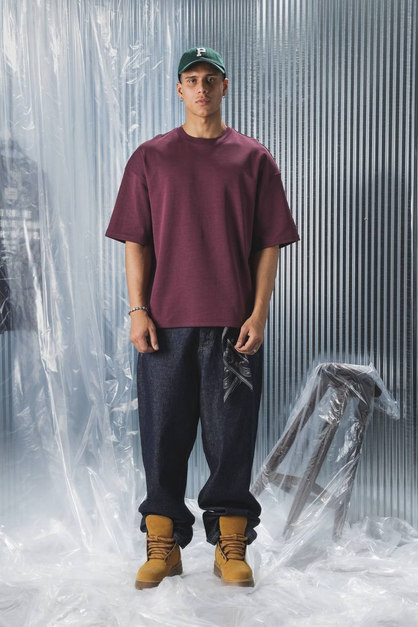 Wholesale Mens Bordeaux T-Shirt 