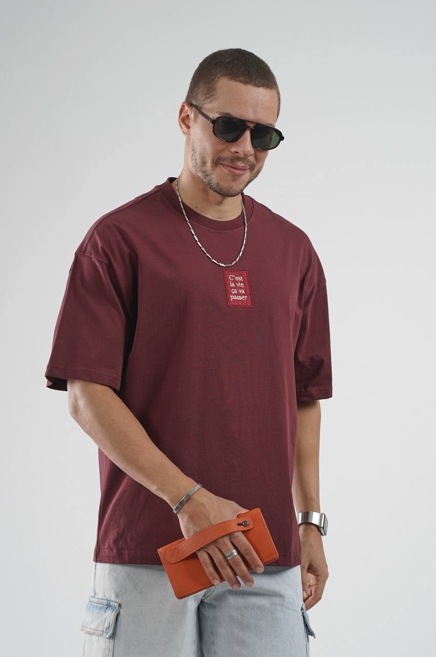Wholesale Mens Bordeaux T-Shirt