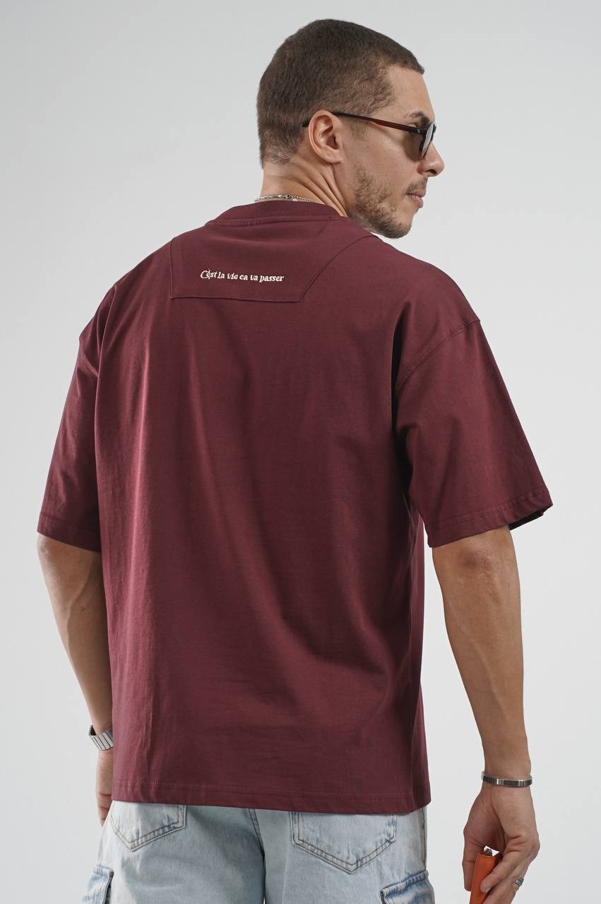 Wholesale Mens Bordeaux T-Shirt