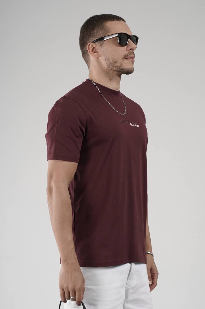 Wholesale Mens Bordeaux T-Shirt