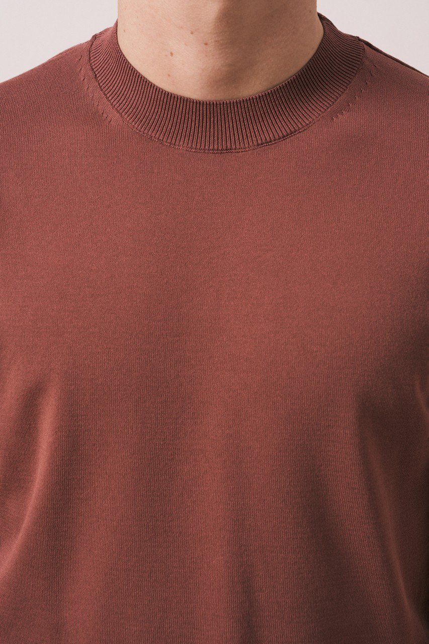 Wholesale Mens Brick Knit Crew-Neck T-Shirt