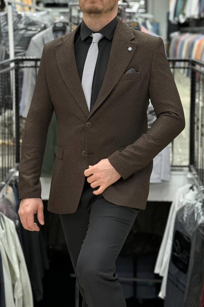 Wholesale Men's Brown Blazer Jacket 1701W26-031