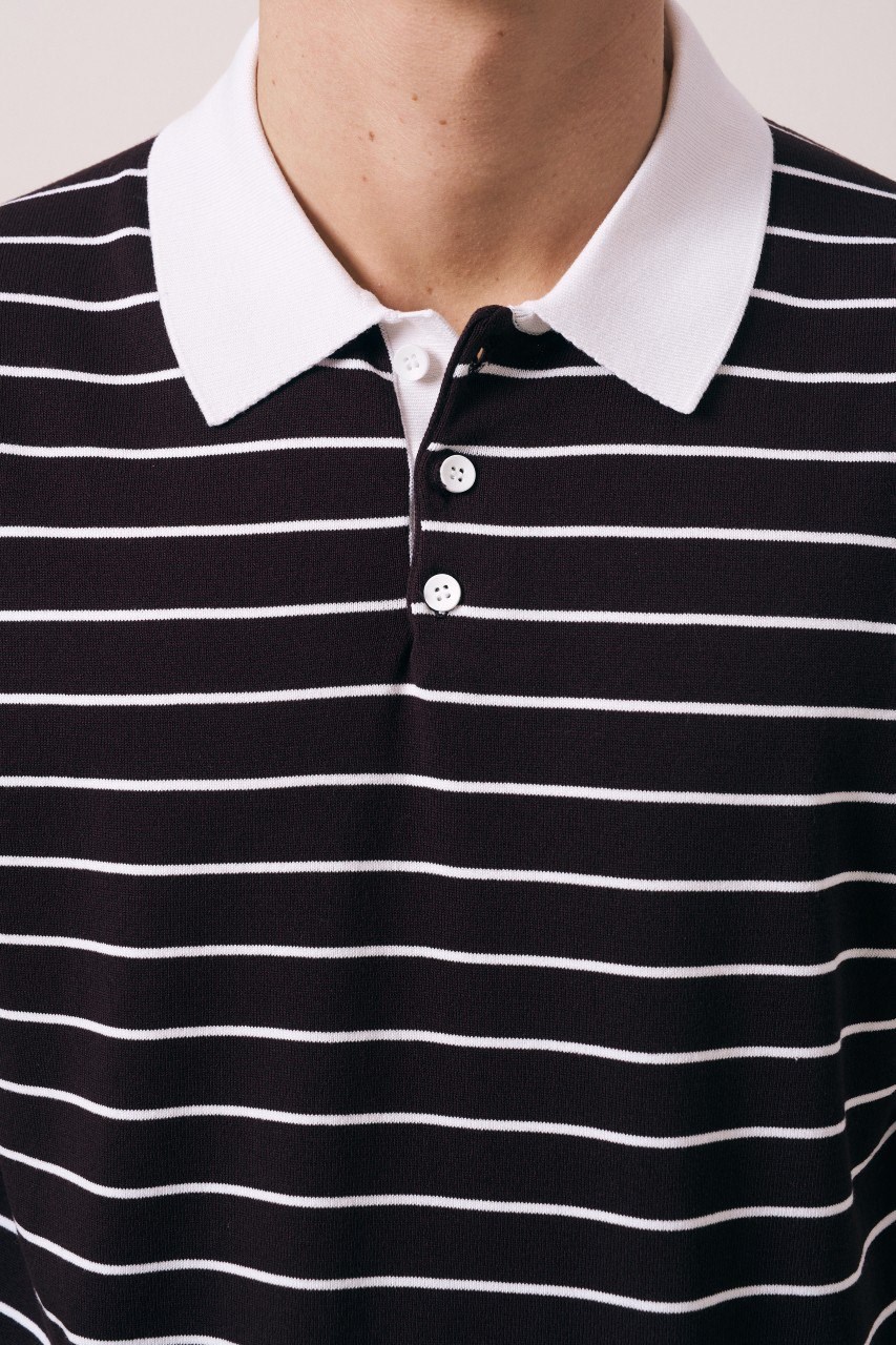 Wholesale Mens Brown Knit Polo T-Shirt