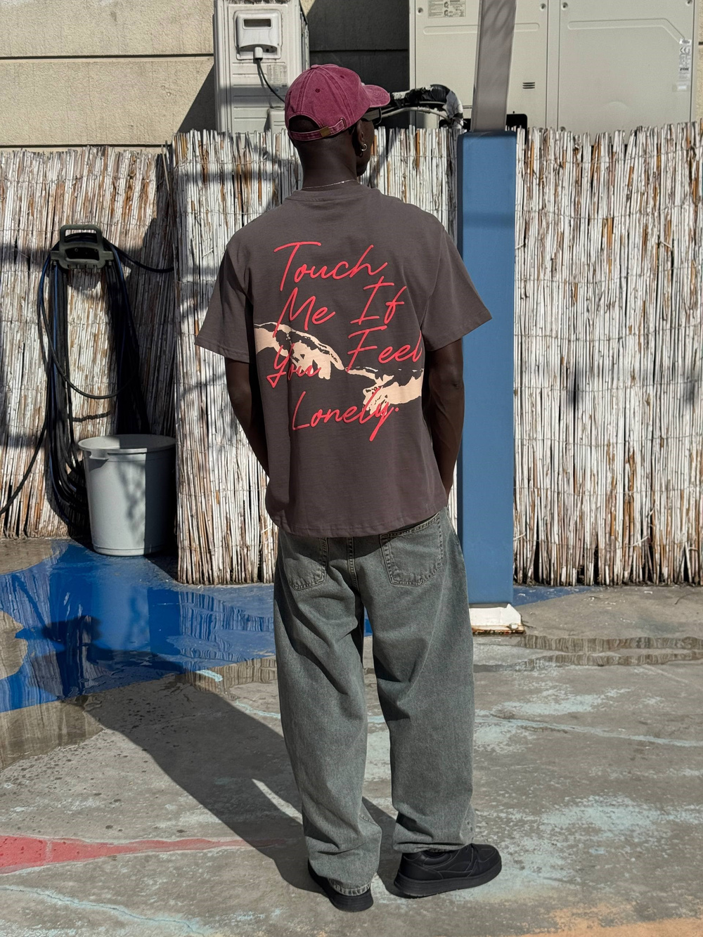 Wholesale Mens Brown Printed T-shirt