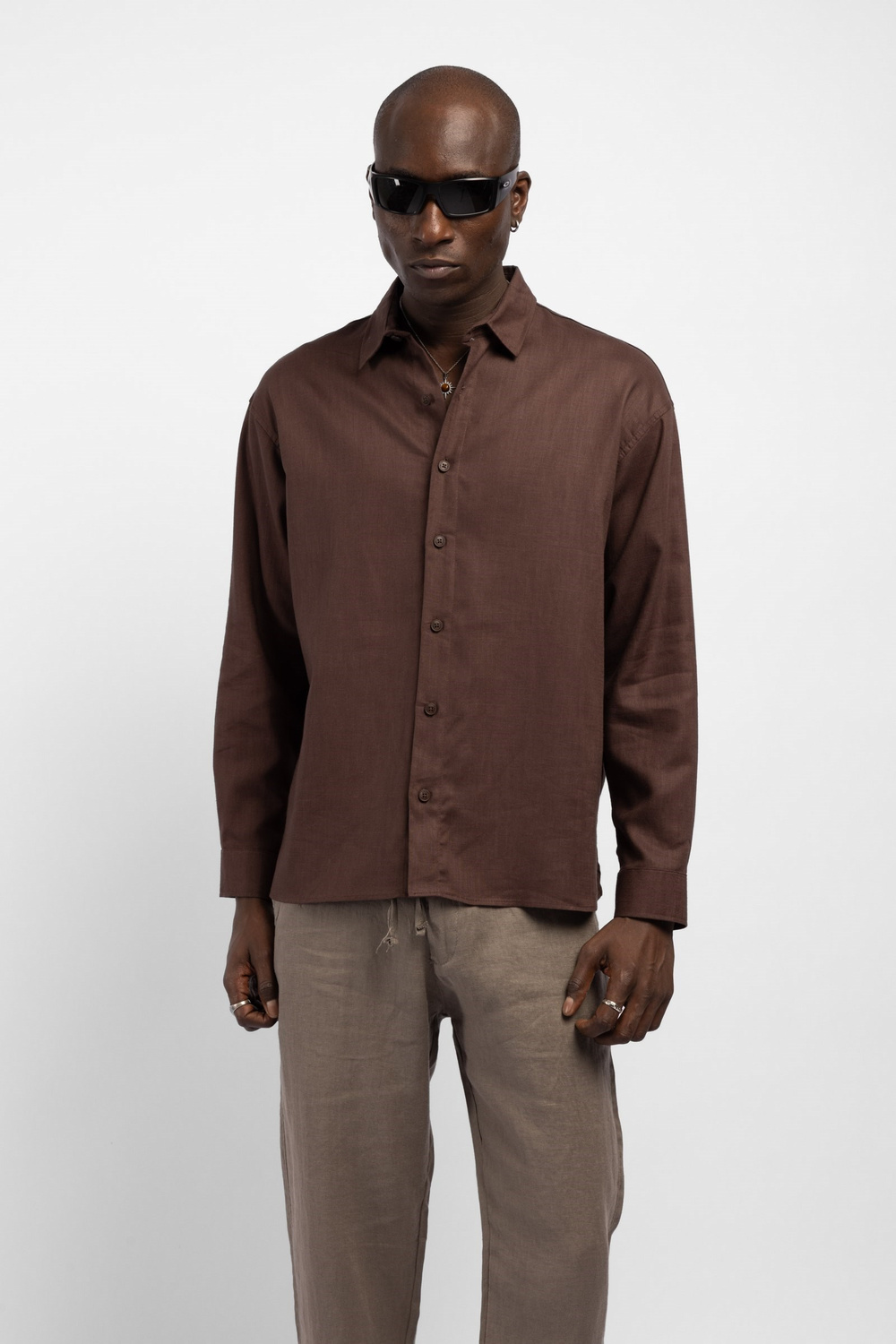 Wholesale Mens Brown Shirt