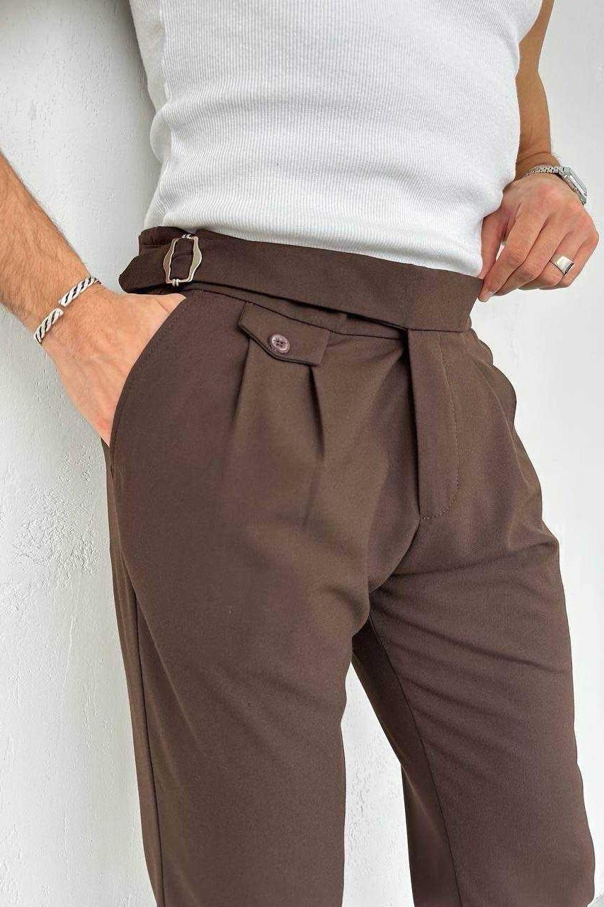 Wholesale Mens Brown Slim Fit Pants