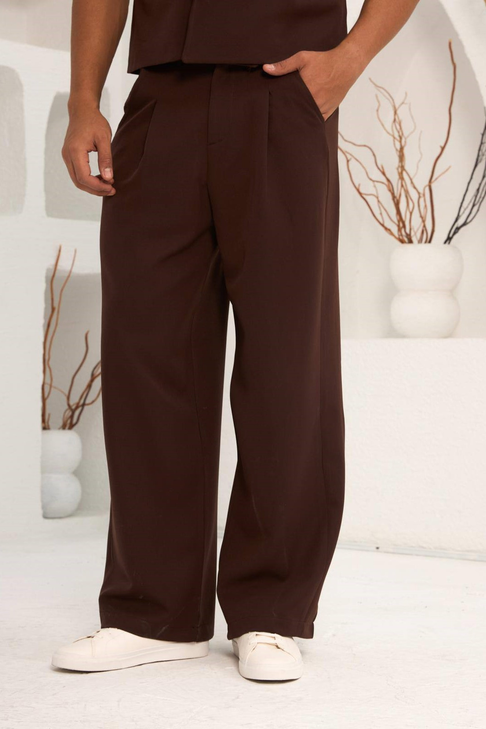 Wholesale Mens Brown T-Shirt and Pants Set