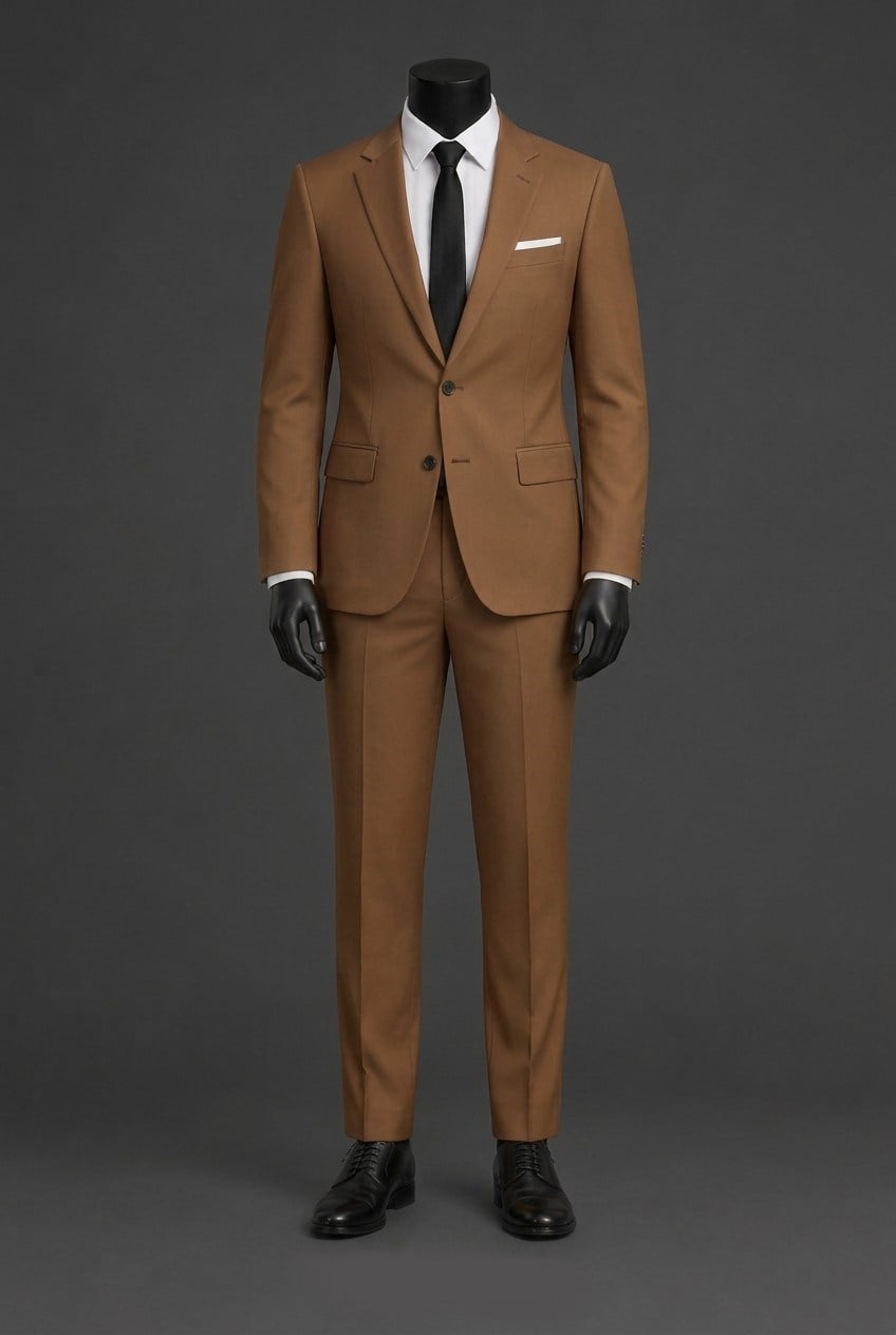 Wholesale Men's Brown Two-Piece Suit 1701-121