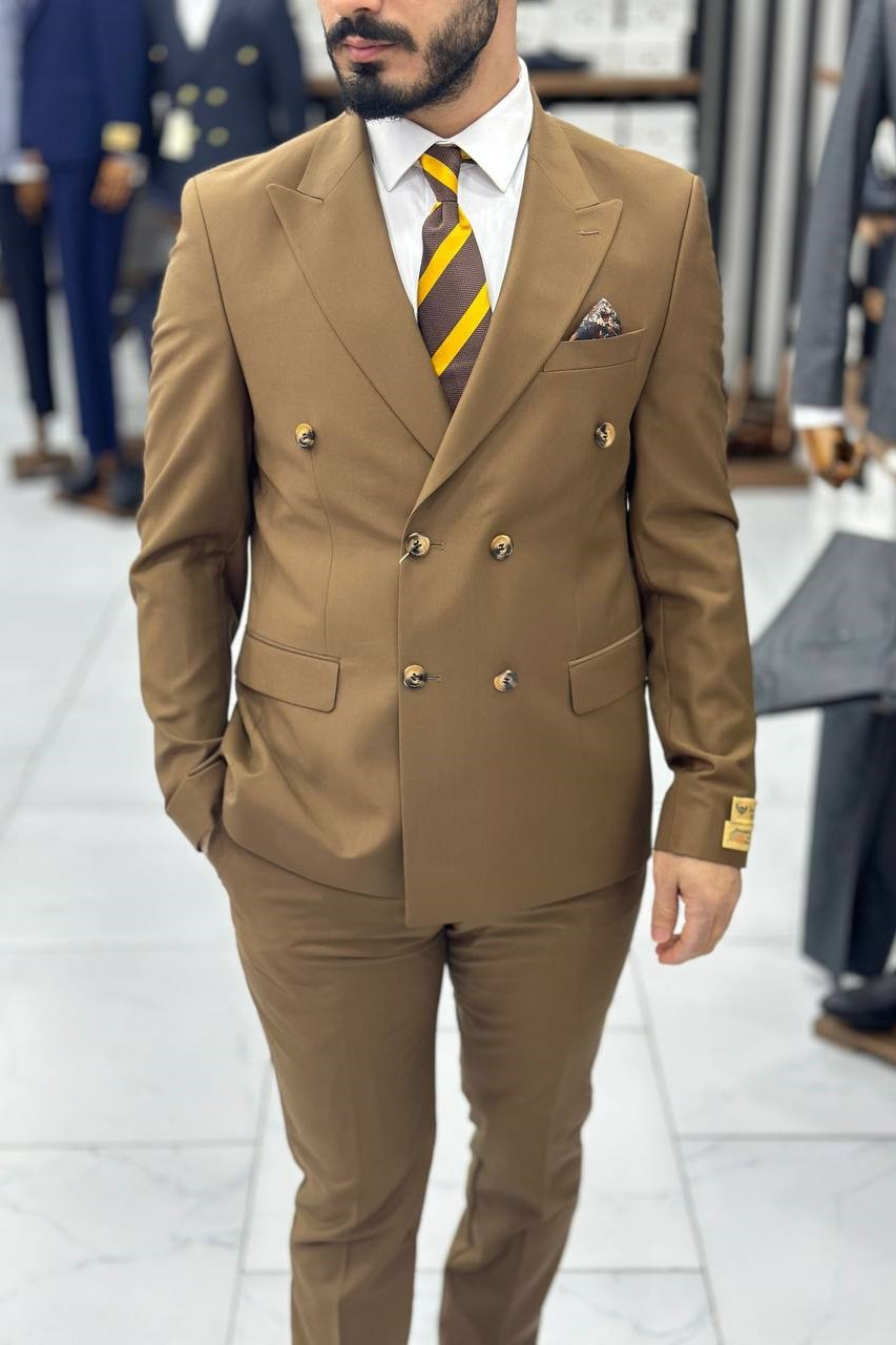 Wholesale Men's Camel Two-Piece Suit 1744W26-025