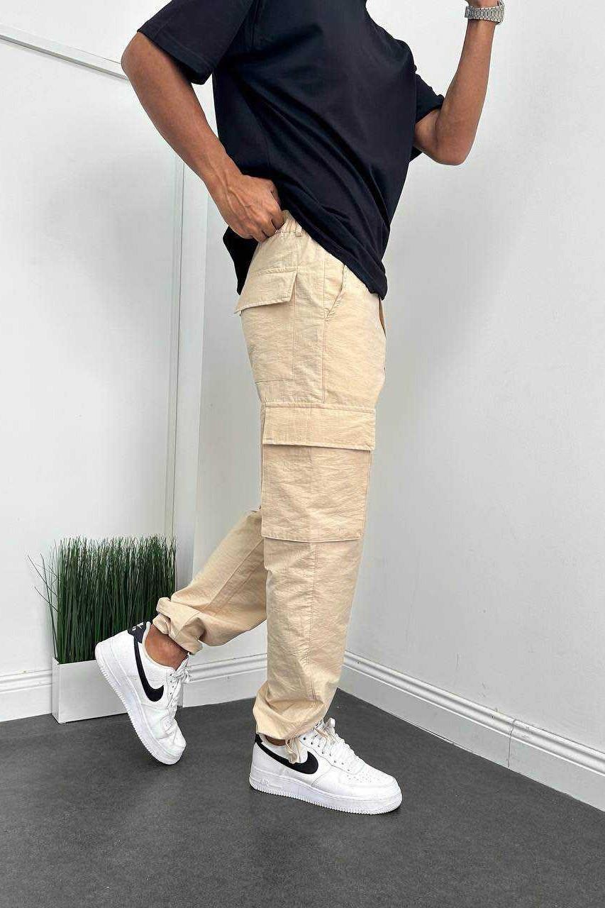 Wholesale Mens Cream Baggy Pants