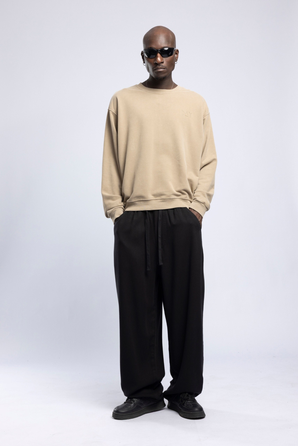 Wholesale Mens Cream Printed Sweatshirt 