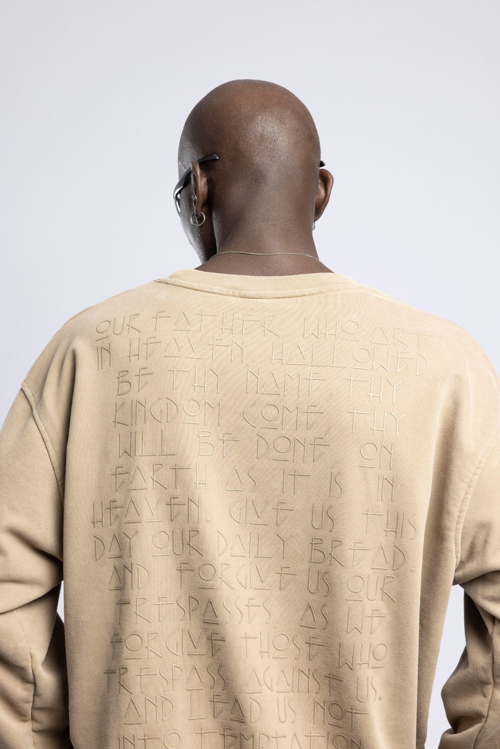 Wholesale Mens Cream Printed Sweatshirt 
