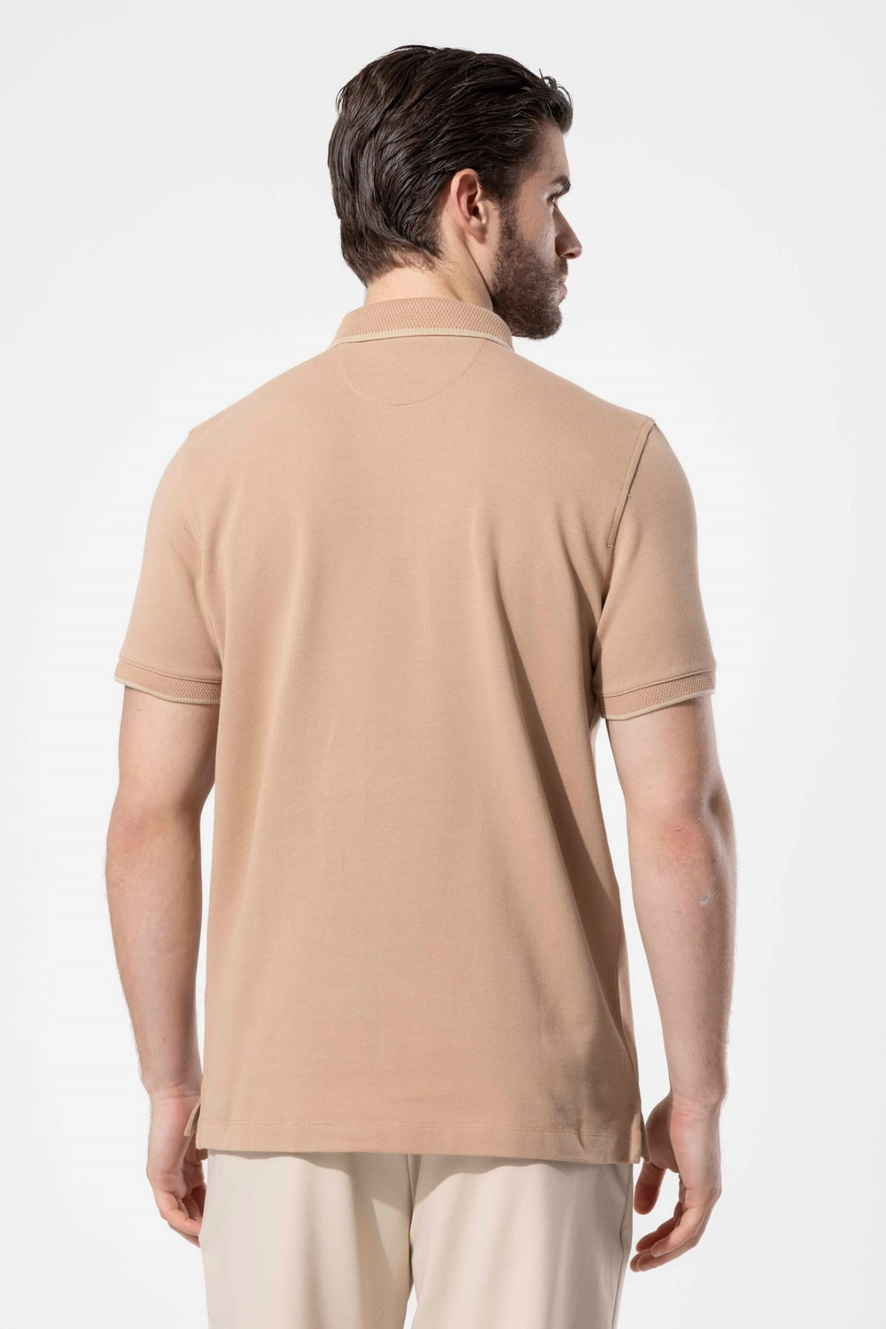 Wholesale Mens Dark Beige Polo T-Shirt