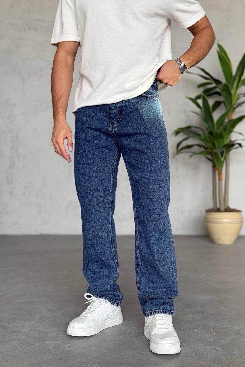 Wholesale Mens Dark Blue Baggy Jeans