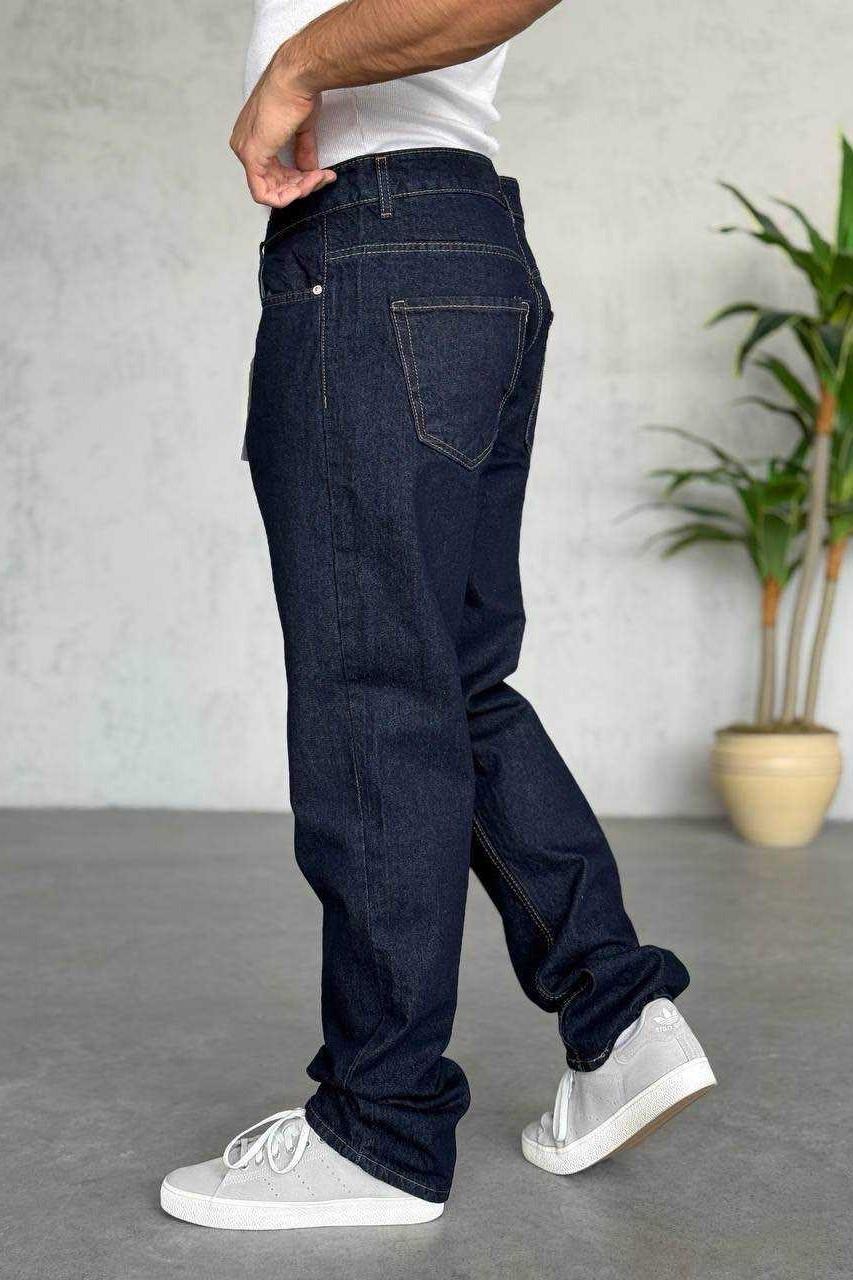 Wholesale Mens Dark Blue Baggy Jeans