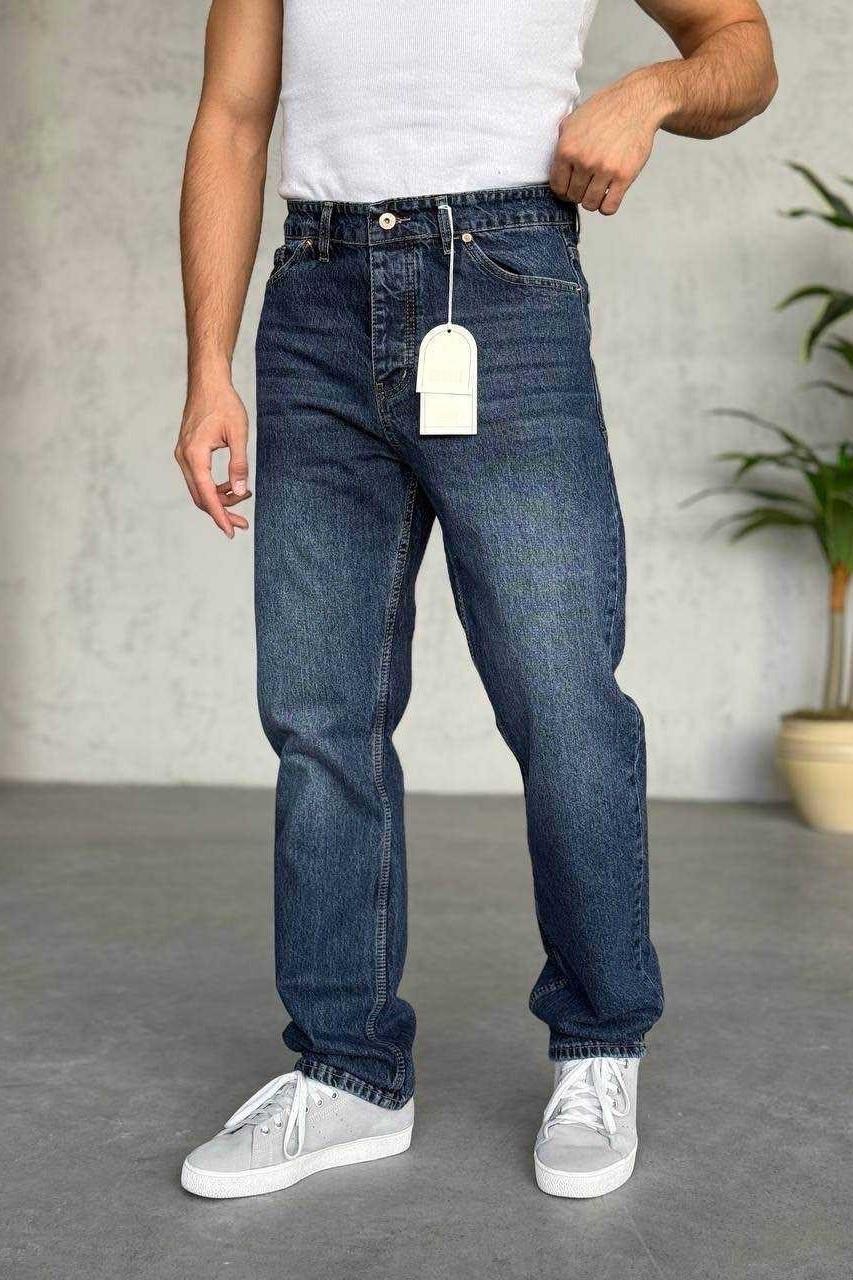 Wholesale Mens Dark Blue Baggy Jeans