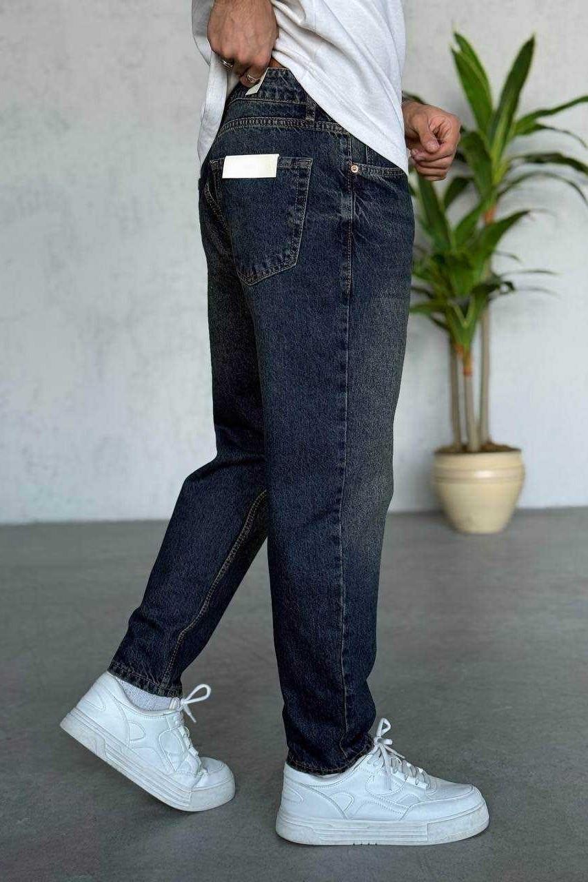 Wholesale Mens Dark Blue Relaxed Fit Jeans