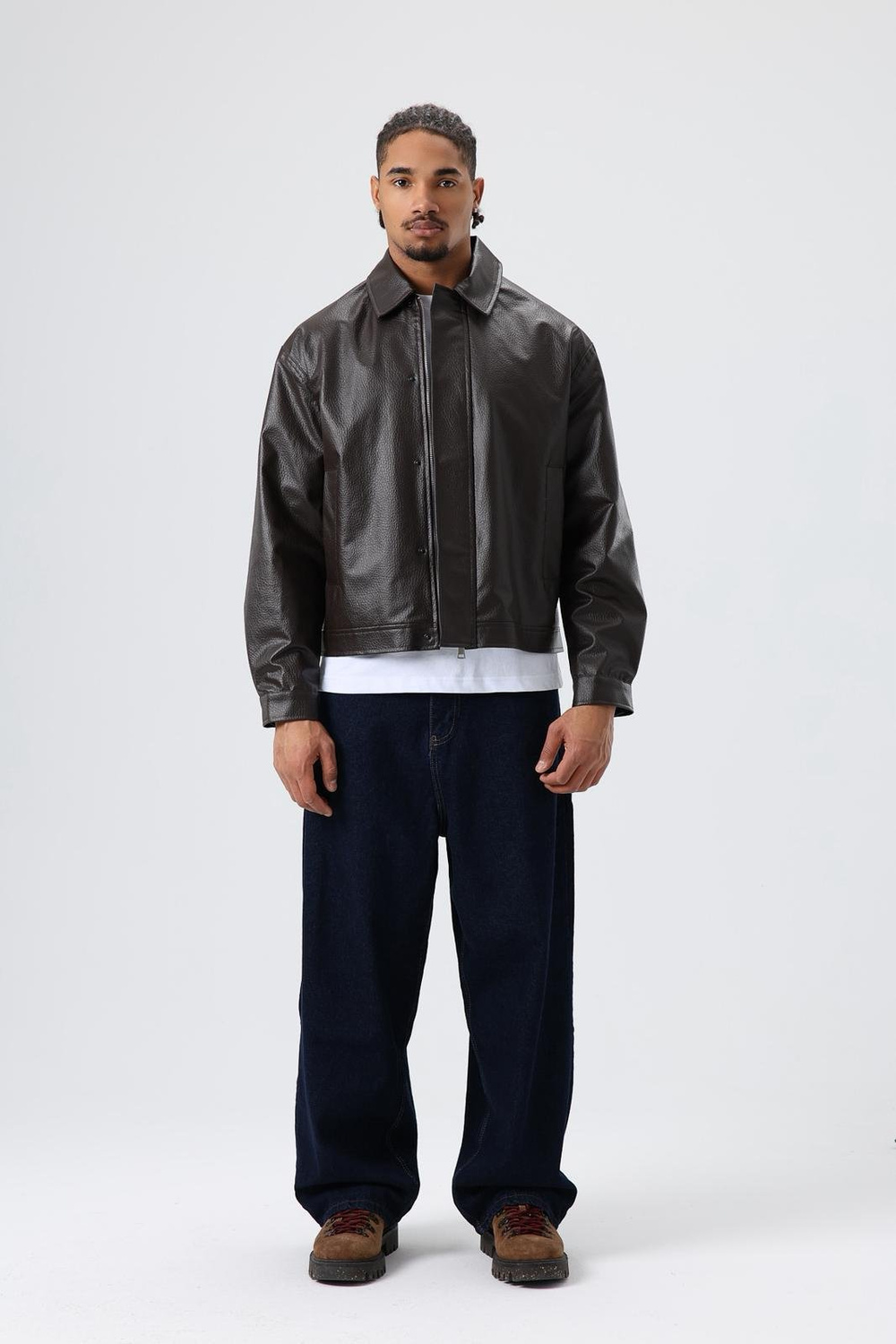 Wholesale Mens Dark Brown Leather Jacket