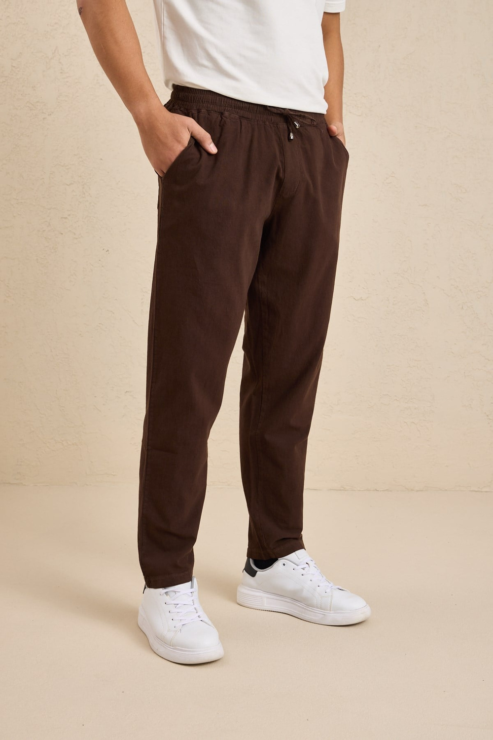 Wholesale Mens Dark Brown Relaxed Fit Meridian Fabric Sweatpants