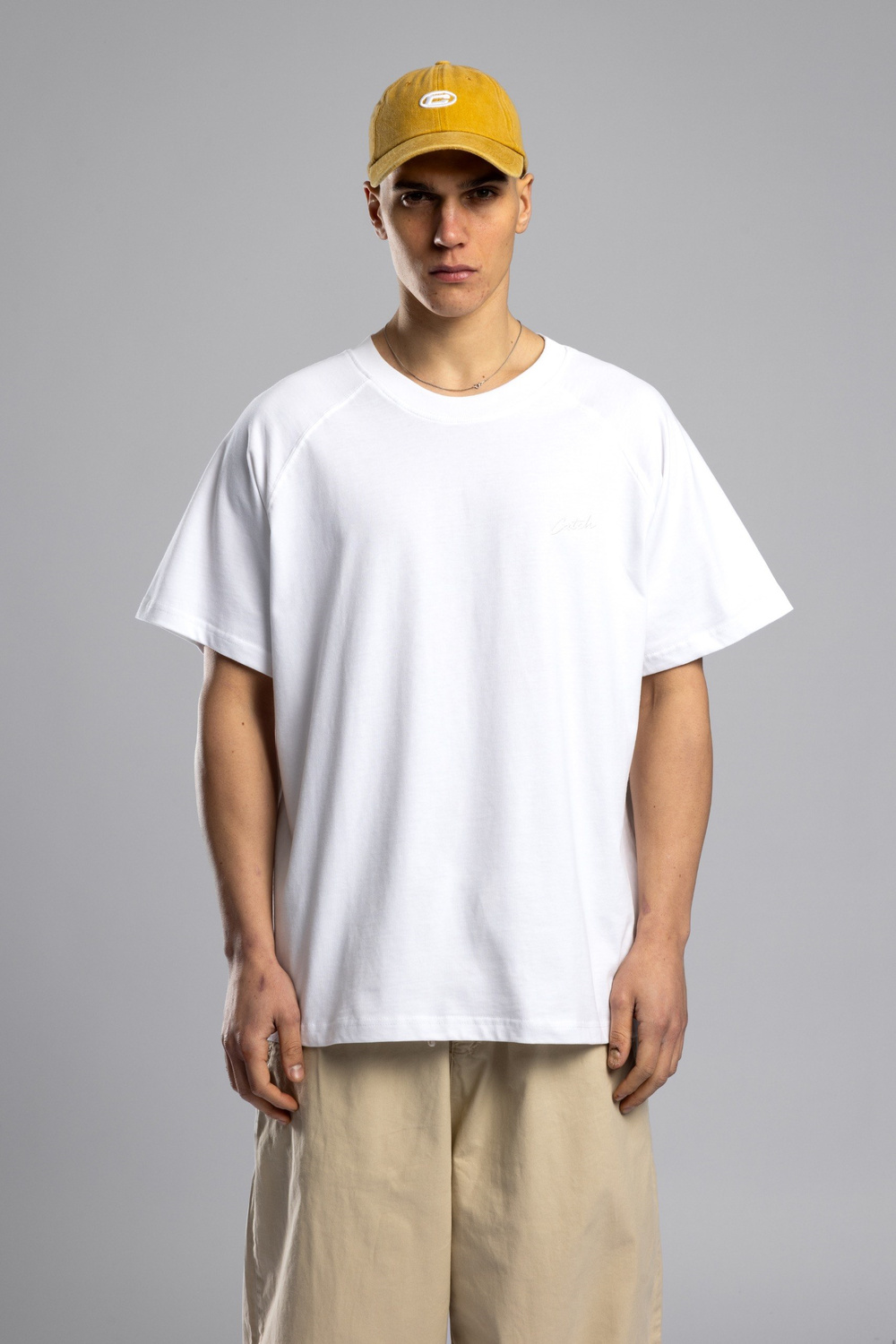Wholesale Mens Ecru Basic T-shirt