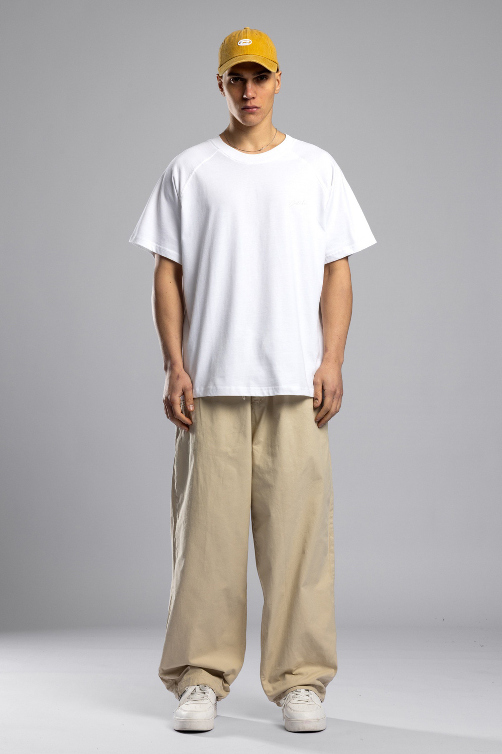 Wholesale Mens Ecru Basic T-shirt