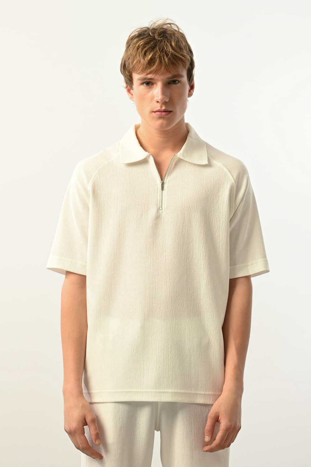 Wholesale Mens Ecru Polo T-Shirt